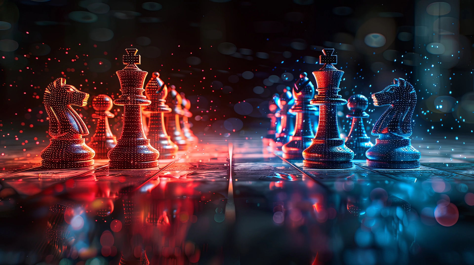 Red and Blue chess teams