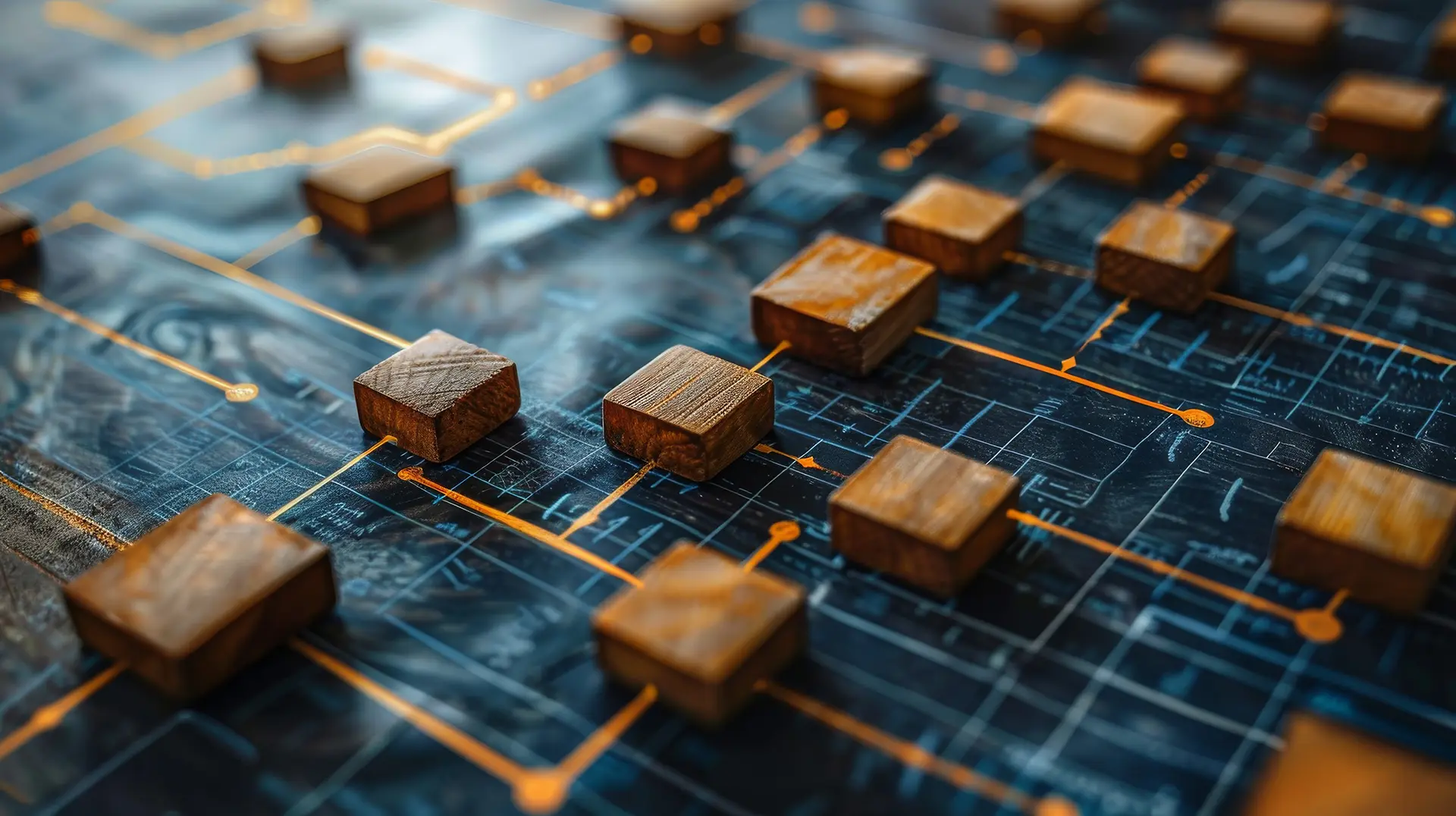 System with interconnected blocks