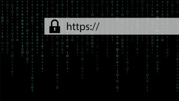 HTTPS acronym on searchbar for secure connection