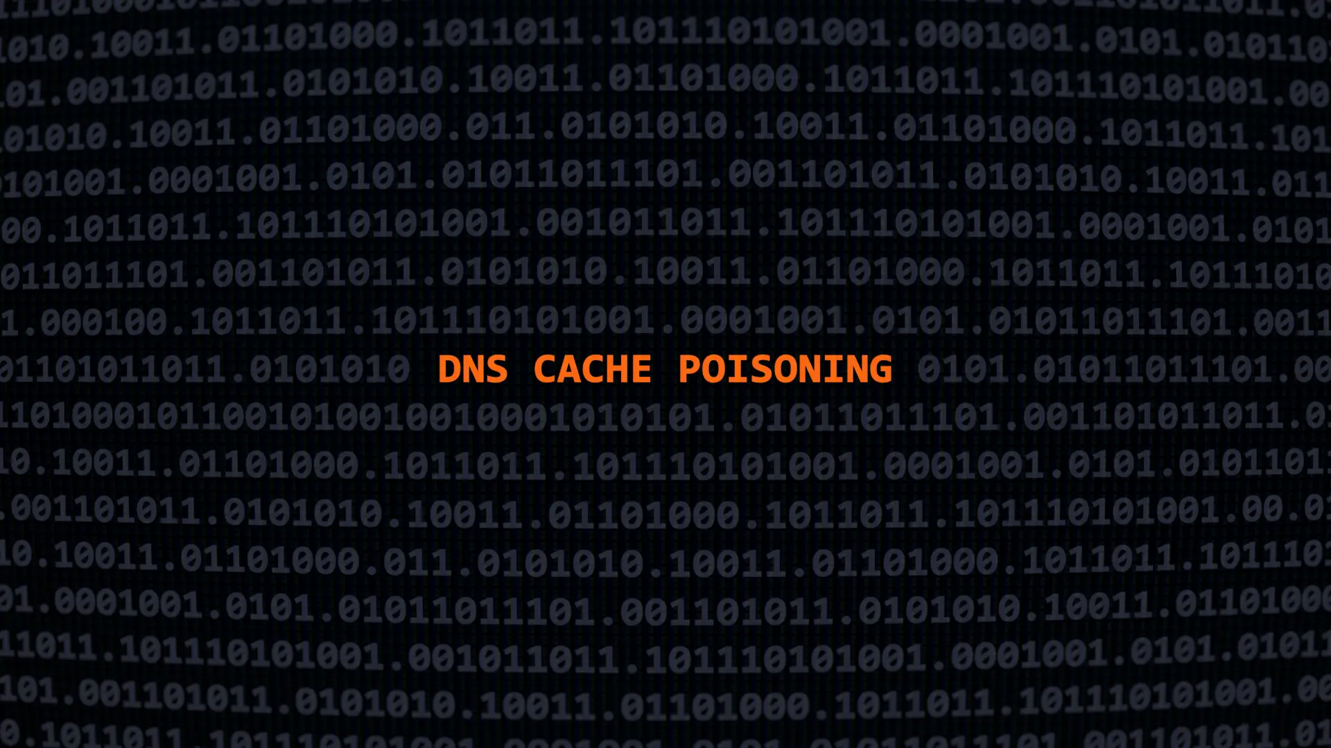 Cache poisoning of the DNS