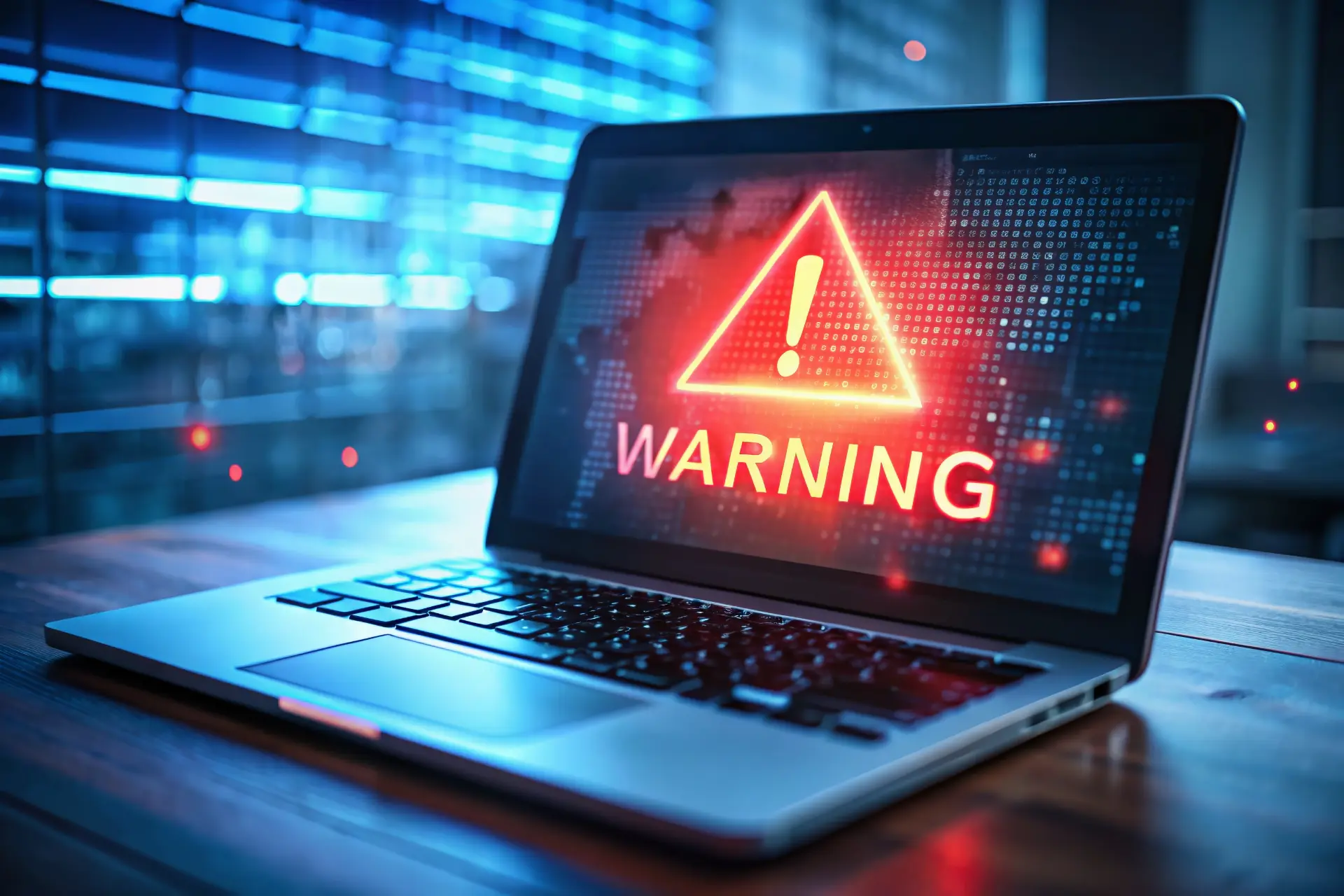 the warning sign