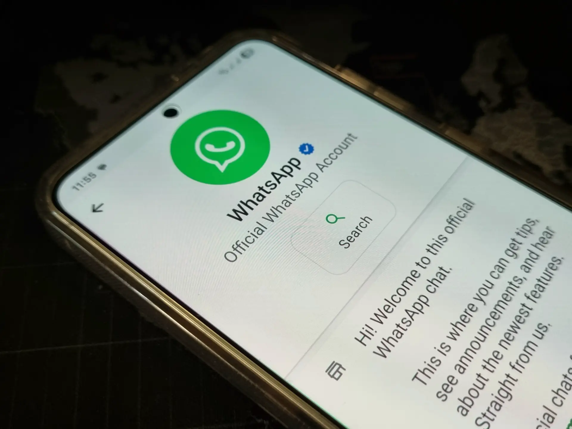 WhatsApp security message